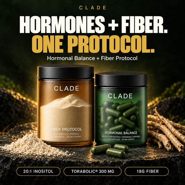 The Hormonal Protocol: Hormonal Balance plus Fiber Protocol jars on stone