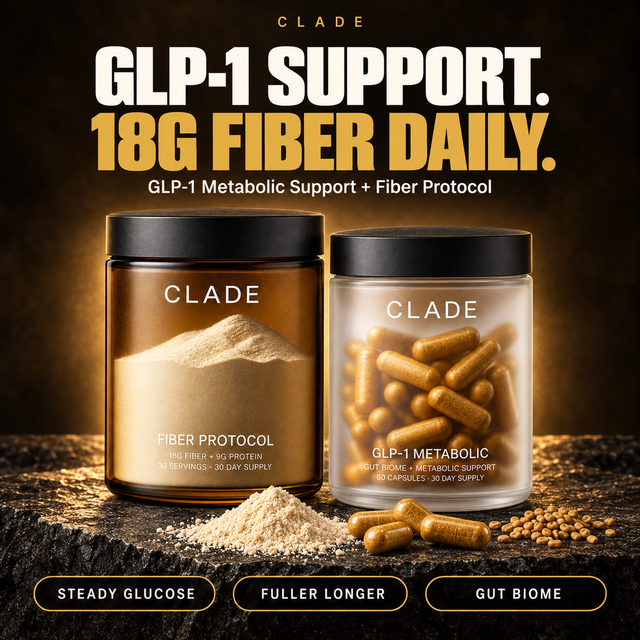 The Metabolic Protocol: GLP-1 Metabolic Support plus Fiber Protocol jars on stone