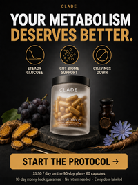 CLADE GLP-1 Metabolic Support: $1.50 per day on the 90-day plan, 90-day money-back guarantee, no return needed