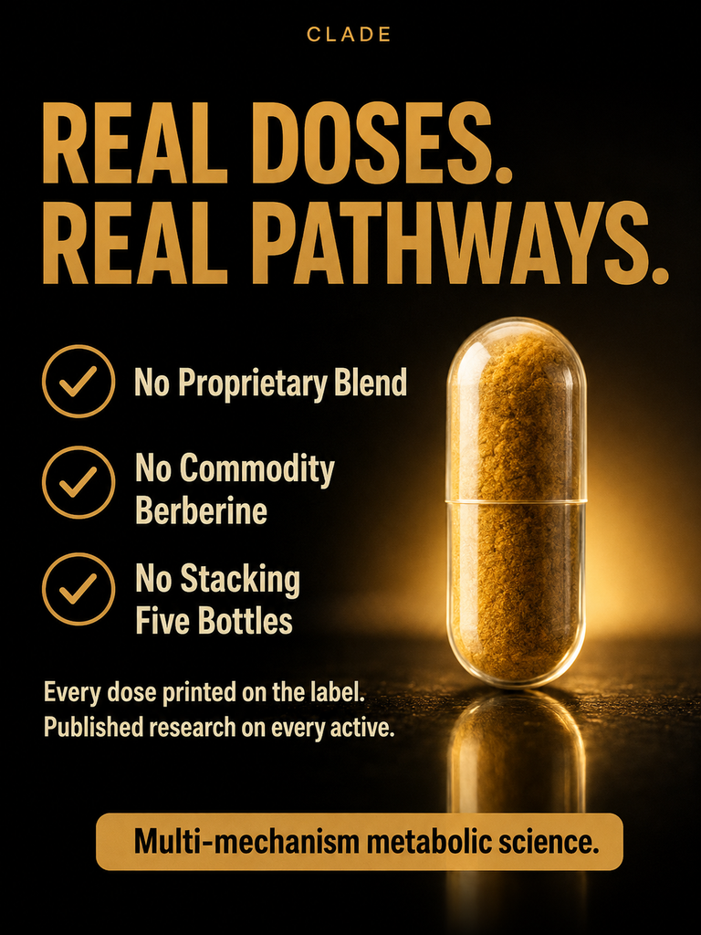 CLADE glp1 metabolic support: no proprietary blends, no underdosing