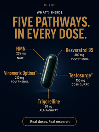CLADE longevity complex: every active and its labeled dose