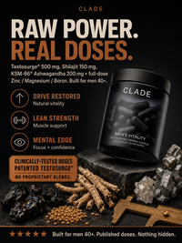 CLADE mens vitality: formula overview with printed doses